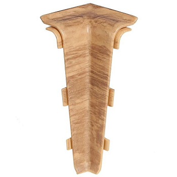 Угол внутренний для плинтуса ПВХ Arbiton Indo 70 09 Дуб Изысканный 2 штуки